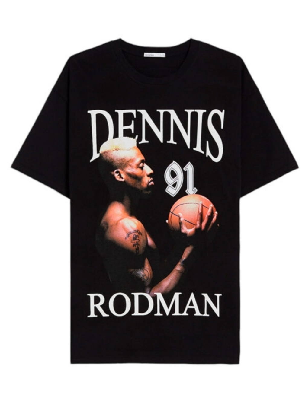 Bershka Dennis Rodman Graphic T-Shirt